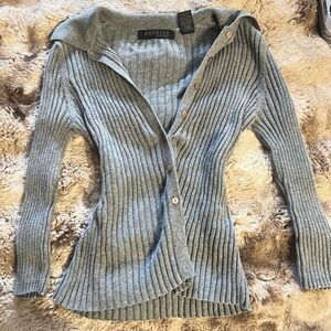 Express Y2K Ribbed Cotton Sweater - XS